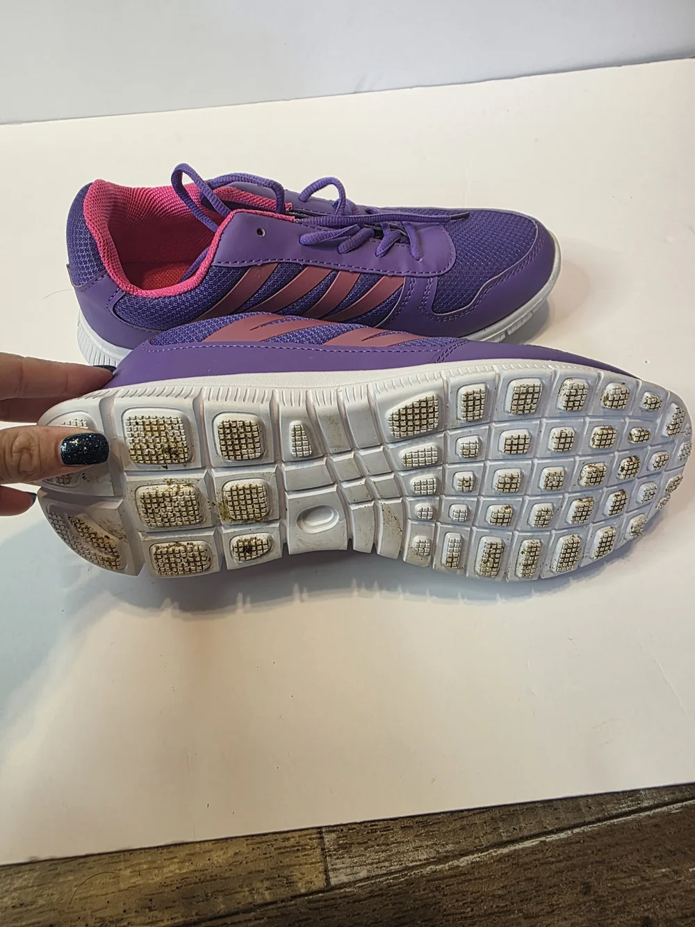 Amazon Kids Purple and Pink Athletic Sneakers